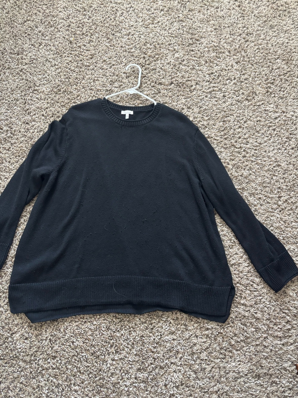Ella Moss Women's Black Crewneck Sweater